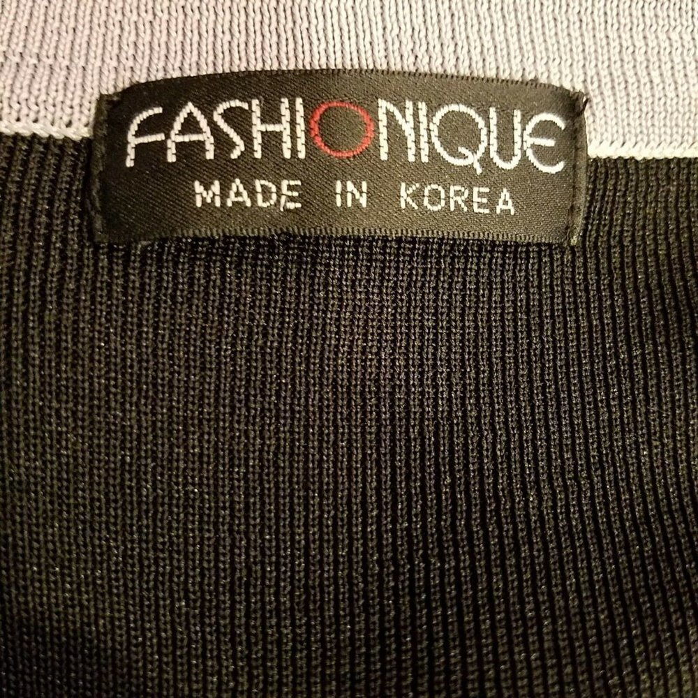 FASHIONIQUE Womens Top Shirt Black Embroidered - Picture 8 of 8